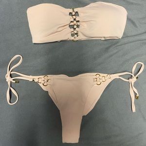 FULL SET Beach Bunny Strapless Bikini Top/Bottom